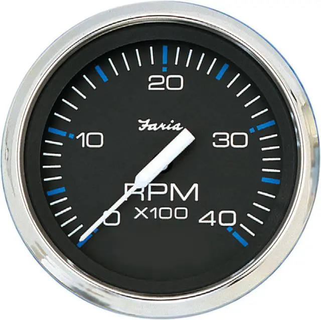 Alt view image 4 of 5 - FARIA BEEDE INSTRUMENTS 33742 Faria 4" Tachometer - 4,000 RPM (Diesel - Mechanical Takeoff  and  Var Ratio Alt) - Chesapeake Black SS