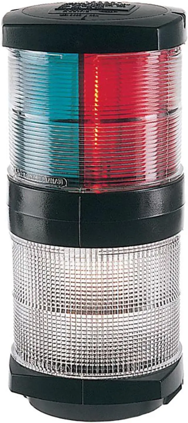 Alt view image 4 of 5 - Hella Marine Tri-Color Navigation Light/Anchor Navigation Lamp- Incandescent - 2Nm - Black Housing - 12V