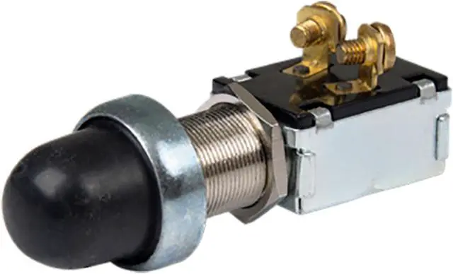 Alt view image 3 of 5 - BEP 2-Position SPST Moisture Sealed Push Button Switch - OFF/(ON)