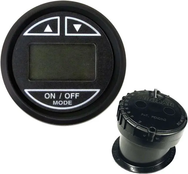 Alt view image 2 of 4 - Faria Beede Instruments Euro Black Depth-in Hull Mount 12851