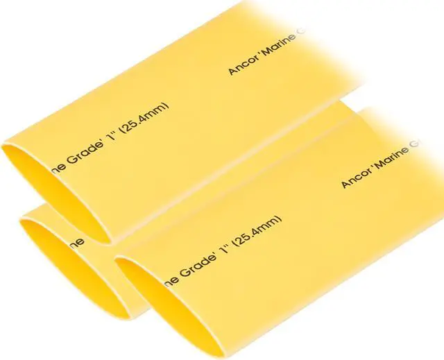 Main image of ANCOR HEAT SHRINK TUBING 1"X12" YELLOW 3PCS