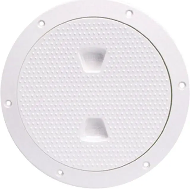 Alt view image 6 of 8 - Beckson DP62-W Screw-Out Deck Plate - 6", White w/Diamond Texture