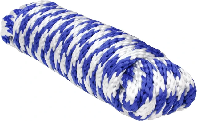 Main image of Extreme Max 3008.0199 Solid Braid MFP Utility Rope - 1/4" x 50', Blue / White