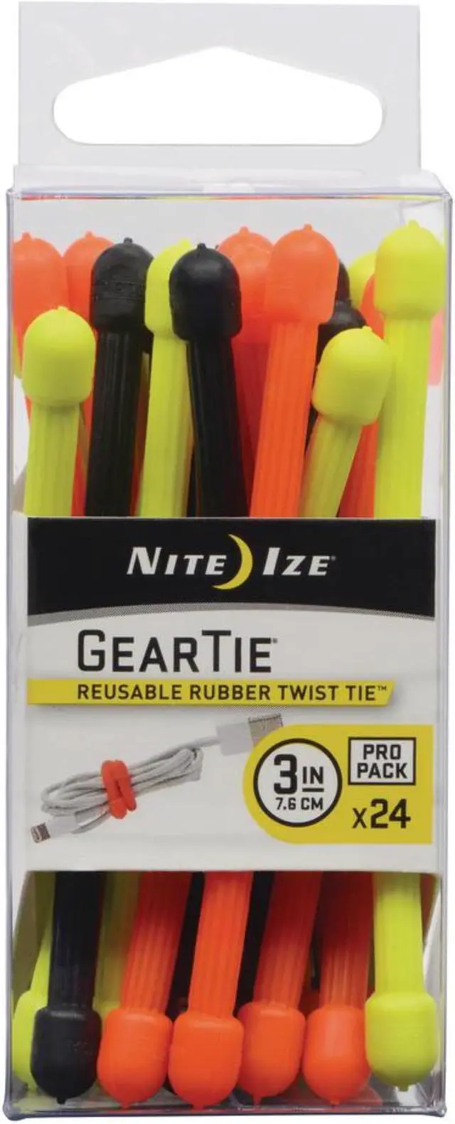 Alt view image 3 of 4 - Nite Ize Gear Tie ProPack 3" Assorted 24 Pack GTPP3-A1-R8
