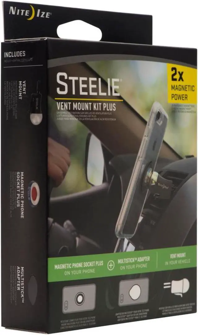Alt view image 2 of 4 - NITE IZE STVKP-01-R8 Cell Phone Car Mount Kit,Black