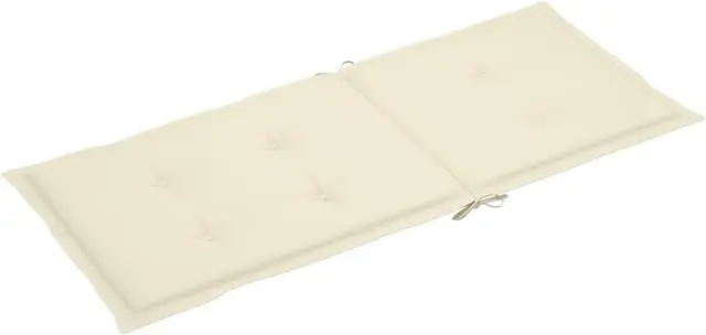 Alt view image 6 of 16 - vidaXL Chair Cushion 6 Pcs Outdoor Garden High Back Chair Cushion Cream Fabric