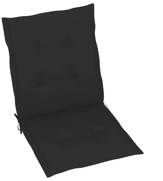 Alt view image 6 of 17 - vidaXL 6x Garden Chair Cushions Black 39.4" Outdoor Patio Lounge Seating Pad