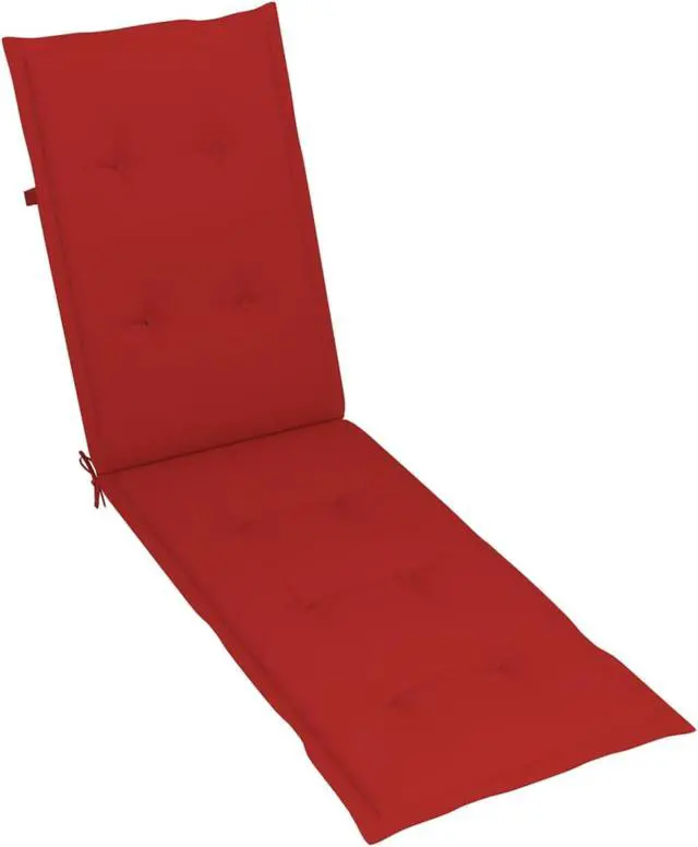 Alt view image 4 of 17 - vidaXL Deck Chair Cushion Red (29.5"+41.3")x19.7"x1.6"