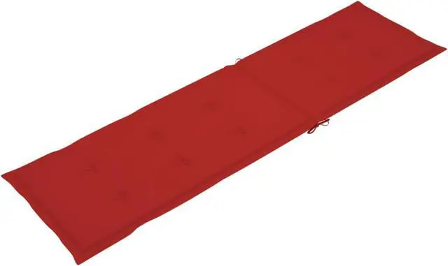 Alt view image 5 of 17 - vidaXL Deck Chair Cushion Red (29.5"+41.3")x19.7"x1.6"