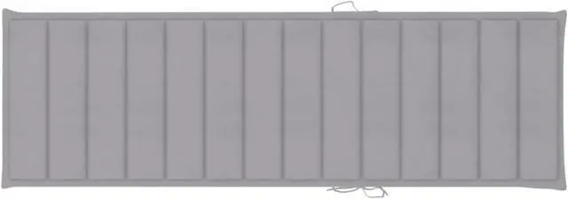 Alt view image 5 of 13 - vidaXL Sun Lounger Cushion Gray Fabric Outdoor Patio Lounge Seating Sunbed Pad