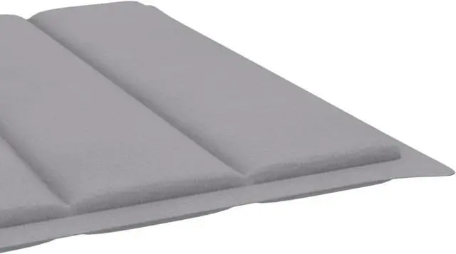 Alt view image 8 of 13 - vidaXL Sun Lounger Cushion Gray Fabric Outdoor Patio Lounge Seating Sunbed Pad