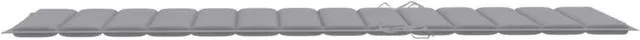 Alt view image 7 of 13 - vidaXL Sun Lounger Cushion Gray Fabric Outdoor Patio Lounge Seating Sunbed Pad