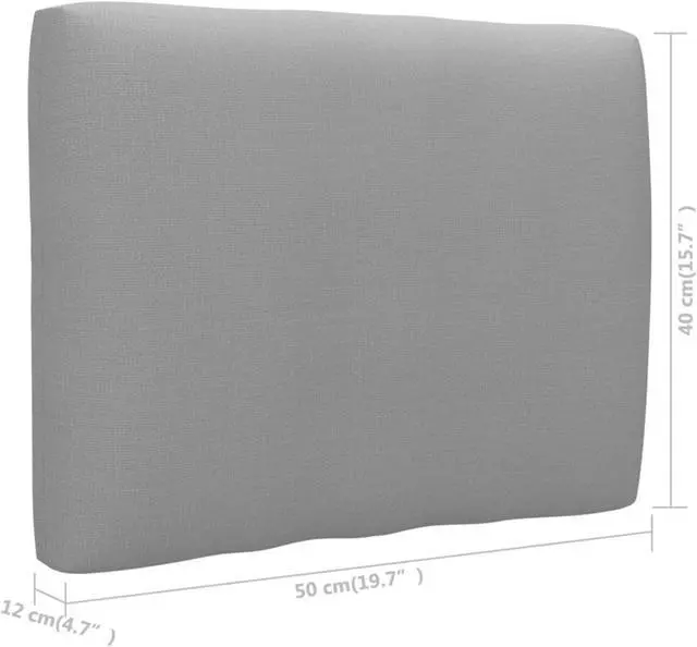 Alt view image 7 of 14 - vidaXL Chair Cushion Outdoor Patio Pallet Seat Cushion Sofa Pad Gray Fabric