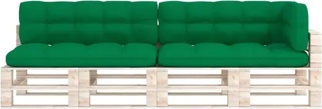 Alt view image 10 of 12 - vidaXL Chair Cushion 5 Pcs Outdoor Pallet Seat Cushion Sofa Pad Green Fabric