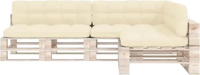 Alt view image 10 of 12 - vidaXL Pallet Cushions Floor Cushion Seat Pad for Garden Patio 7 Pcs Cream