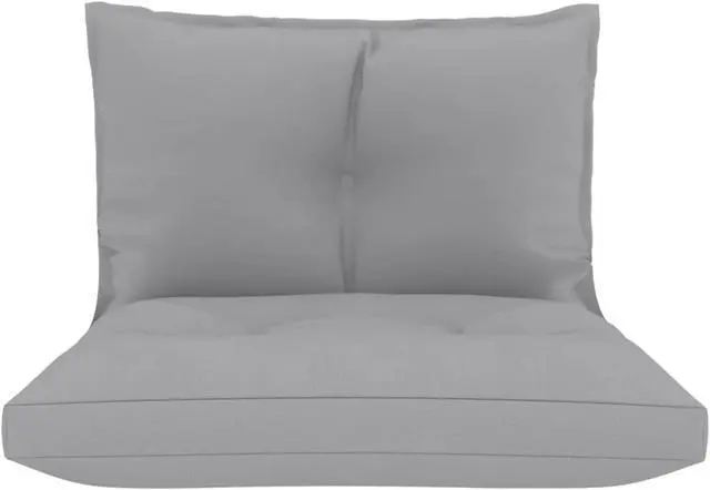 Alt view image 6 of 17 - vidaXL Chair Cushion 2 Pcs Outdoor Pallet Seat Cushion Sofa Pad Gray Fabric