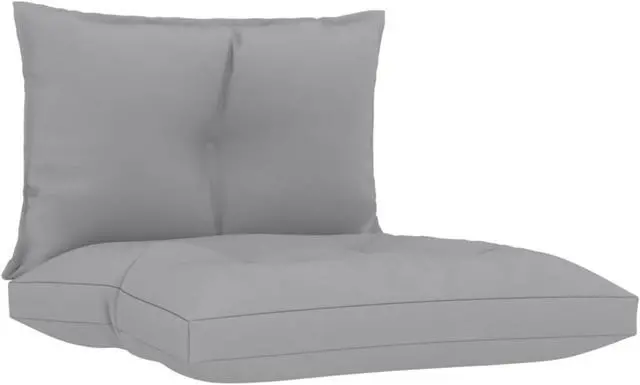 Alt view image 5 of 17 - vidaXL Chair Cushion 2 Pcs Outdoor Pallet Seat Cushion Sofa Pad Gray Fabric