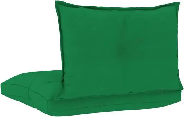 Alt view image 8 of 13 - vidaXL Chair Cushion 2 Pcs Outdoor Pallet Seat Cushion Sofa Pad Green Fabric