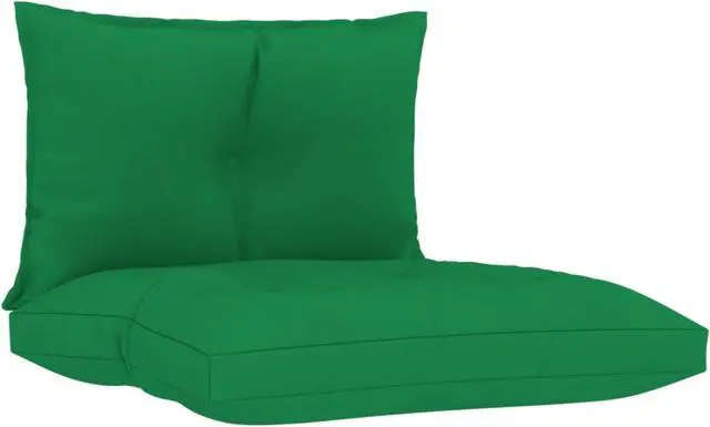 Alt view image 6 of 13 - vidaXL Chair Cushion 2 Pcs Outdoor Pallet Seat Cushion Sofa Pad Green Fabric