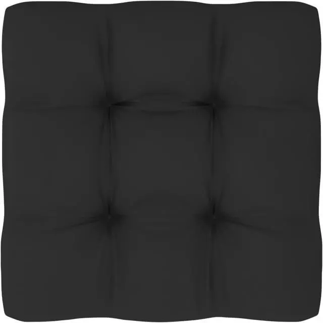 Alt view image 3 of 17 - vidaXL Pallet Sofa Cushion Black 22.8"x22.8"x4"