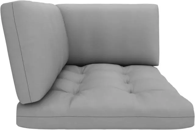 Alt view image 11 of 12 - vidaXL Chair Cushion 3 Pcs Outdoor Pallet Seat Cushion Sofa Pad Gray Fabric