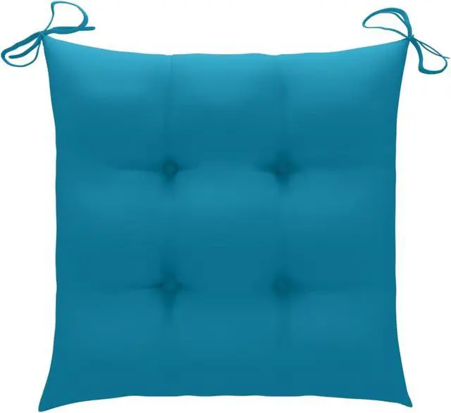Alt view image 2 of 15 - vidaXL Chair Cushions 2 pcs Light Blue 19.7"x19.7"x2.8" Fabric