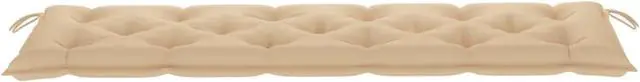 Alt view image 6 of 12 - vidaXL Bench Cushion Outdoor Water Repellent Bench Cushion Beige Oxford Fabric