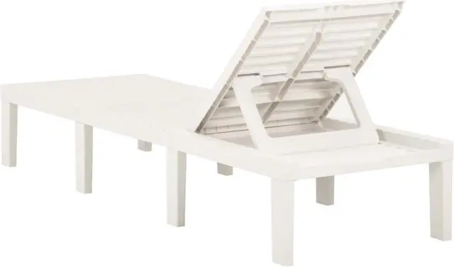 Alt view image 7 of 13 - vidaXL Sun Lounger Plastic White