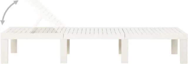 Alt view image 6 of 13 - vidaXL Sun Lounger Plastic White