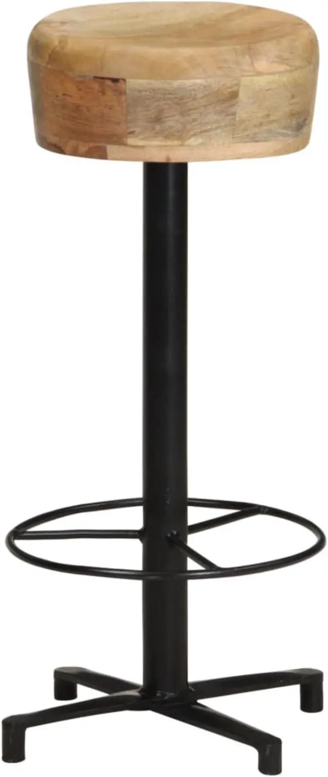 Alt view image 3 of 16 - vidaXL Bar Stools 2 pcs 30" Solid Mango Wood