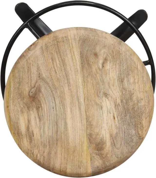 Alt view image 5 of 16 - vidaXL Bar Stools 2 pcs 30" Solid Mango Wood