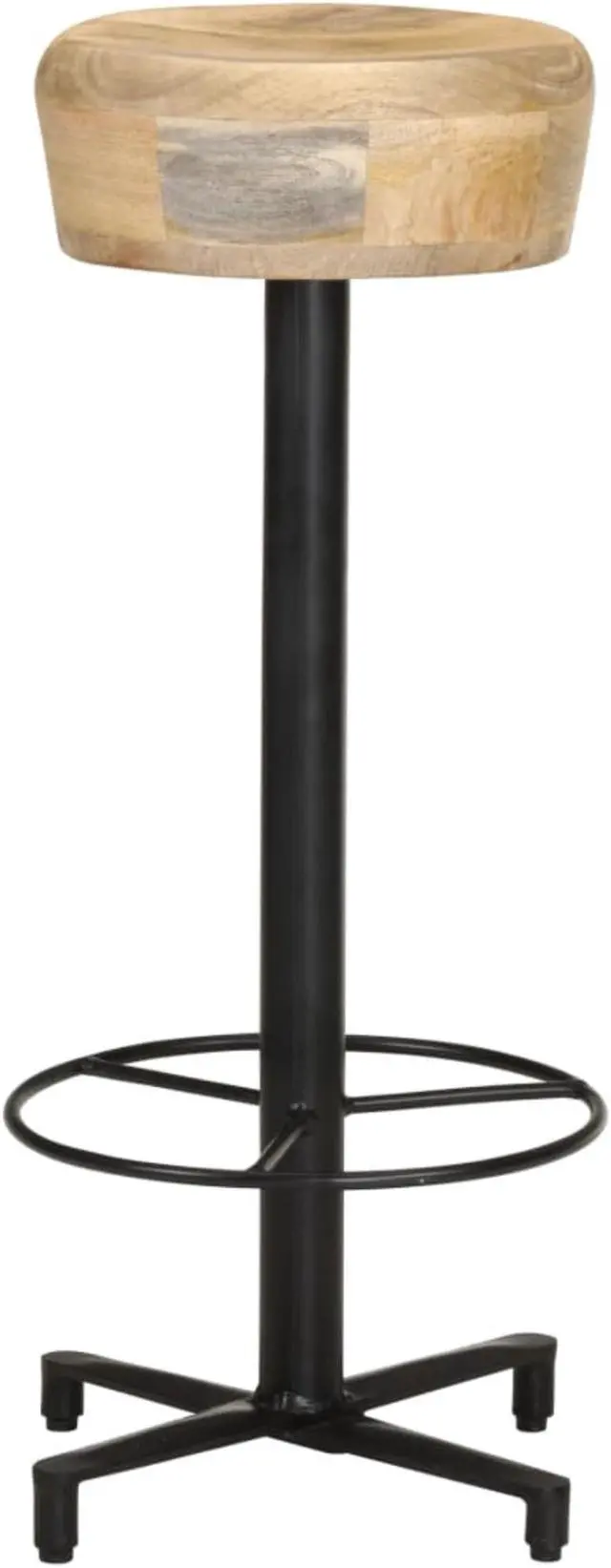 Alt view image 4 of 16 - vidaXL Bar Stools 2 pcs 30" Solid Mango Wood