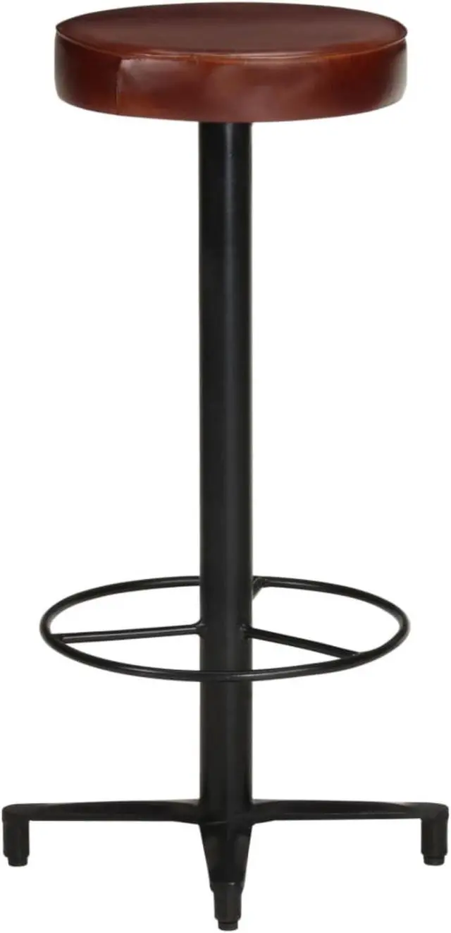 Alt view image 3 of 17 - vidaXL Bar Stools 2 pcs 30" Real Leather