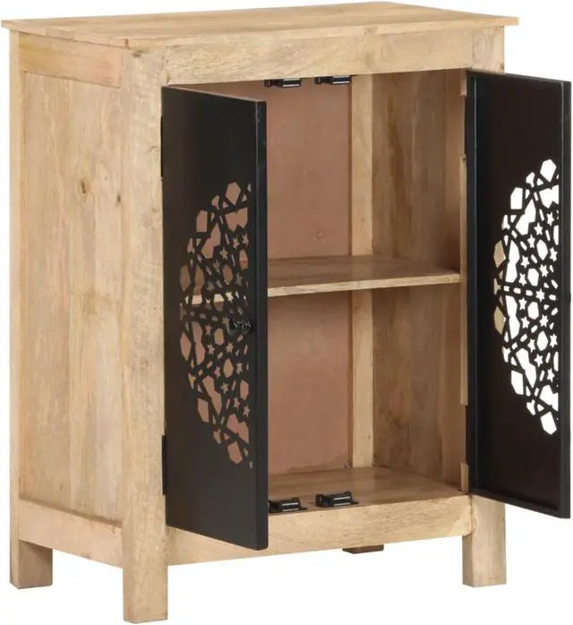 Alt view image 10 of 17 - vidaXL Sideboard Buffet Cabinet with Storage for Kitchen Solid Wood Mango