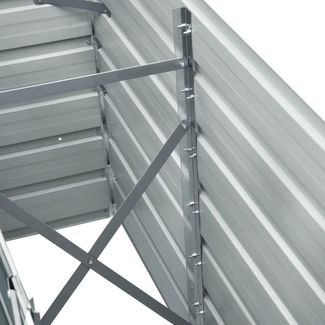 Alt view image 5 of 5 - vidaXL Garden Raised Bed Galvanized Steel 94.5"x15.7"x30.3" Anthracite