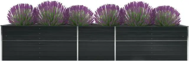 Main image of vidaXL Garden Raised Bed Galvanized Steel 157.5"x31.5"x30.3" Anthracite