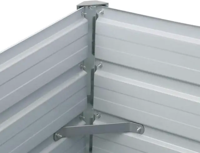 Alt view image 5 of 12 - vidaXL Garden Raised Bed Galvanized Steel 157.5"x31.5"x30.3" Anthracite