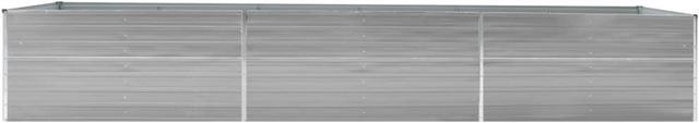 Alt view image 5 of 12 - vidaXL Garden Raised Bed Galvanized Steel 189"x31.5"x17.7" Gray