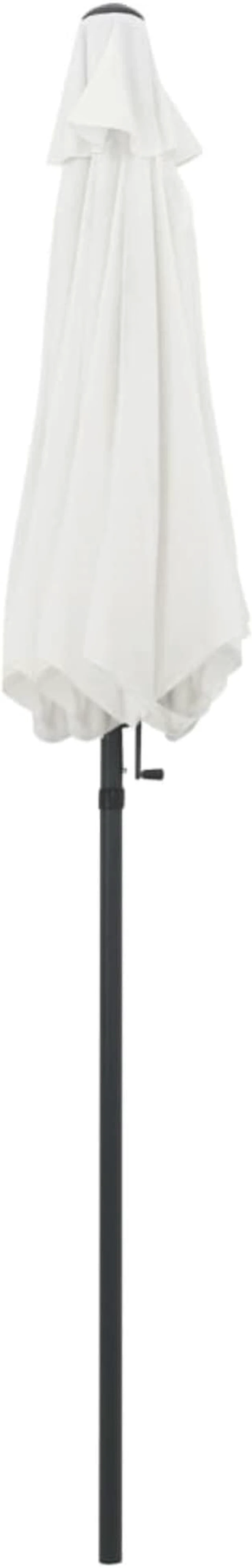 Alt view image 5 of 10 - vidaXL Parasol Sand White 78.7"x83.1" Aluminum