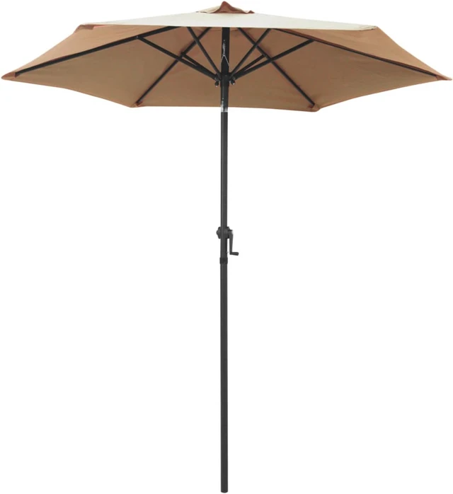 Main image of vidaXL Parasol Taupe 78.7"x83.1" Aluminum