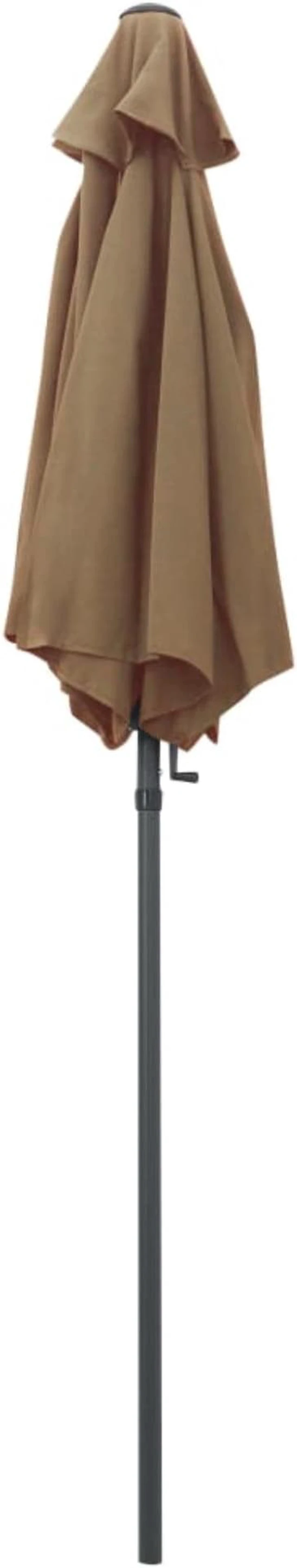 Alt view image 4 of 9 - vidaXL Parasol Taupe 78.7"x83.1" Aluminum