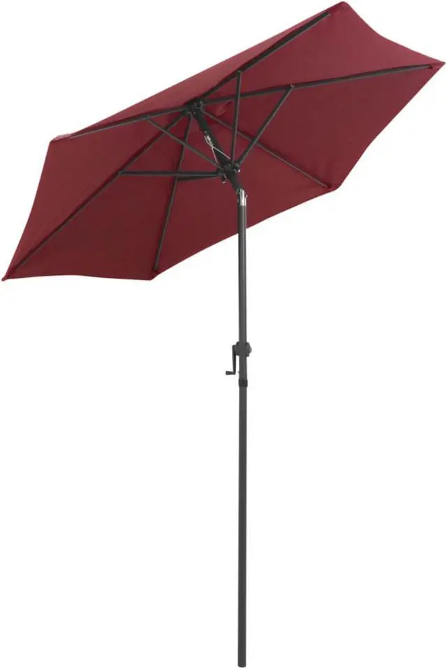 Alt view image 3 of 16 - vidaXL Parasol Burgundy 78.7"x83.1" Aluminum