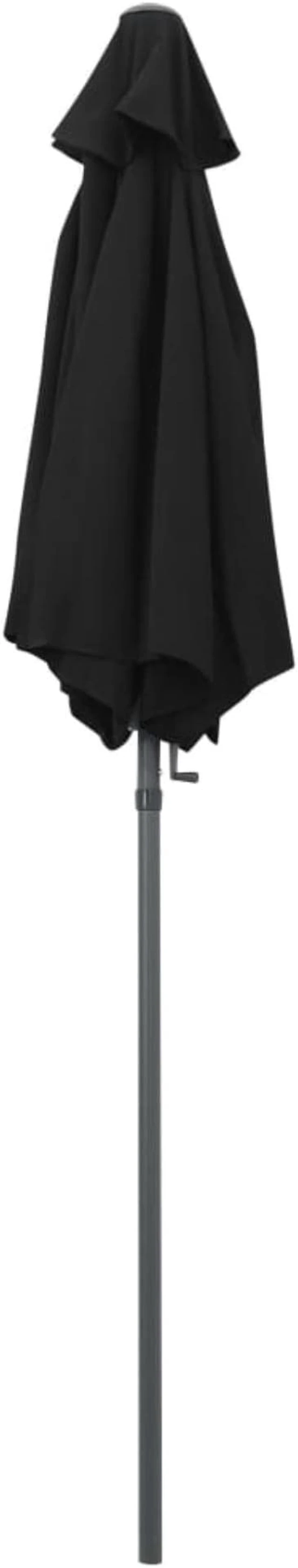 Alt view image 4 of 12 - vidaXL Parasol Black 78.7"x83.1" Aluminum
