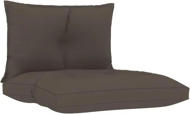 Alt view image 8 of 16 - vidaXL Chair Cushion 2 Pcs Outdoor Pallet Seat Cushion Sofa Pad Taupe Fabric