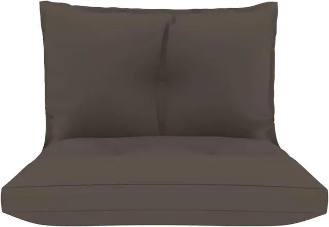 Alt view image 9 of 16 - vidaXL Chair Cushion 2 Pcs Outdoor Pallet Seat Cushion Sofa Pad Taupe Fabric