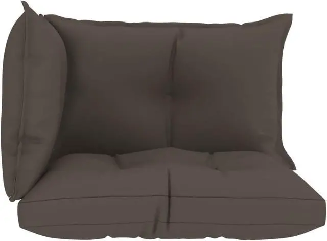 Alt view image 6 of 18 - vidaXL 3x Pallet Sofa Cushions Taupe Fabric Garden Outdoor Patio Lounge Seats