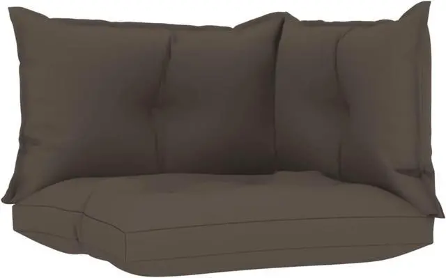 Alt view image 5 of 18 - vidaXL 3x Pallet Sofa Cushions Taupe Fabric Garden Outdoor Patio Lounge Seats