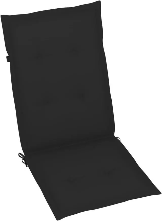 Alt view image 7 of 13 - vidaXL Chair Cushion 2 Pcs Outdoor Garden High Back Chair Cushion Black Fabric