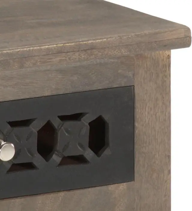 Alt view image 9 of 16 - vidaXL Cabinet Bedside End Table with 1 Drawer and 1 Door Solid Wood Mango
