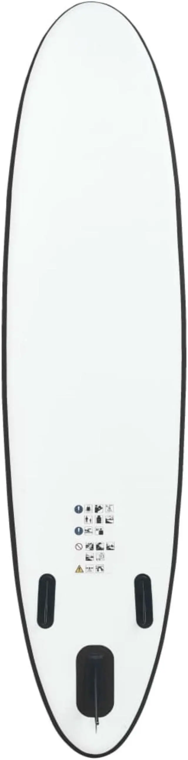 Alt view image 11 of 12 - vidaXL Paddleboard Set with Accessories Inflatable Paddleboard Black and White
